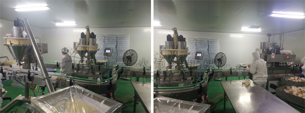 星火小胖瓶代餐粉灌裝機械設(shè)備客戶案例實拍